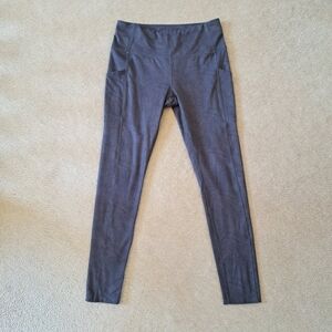 Mondetta Leggings Womens Medium Grey Black Print Pockets Stretch Active Pants